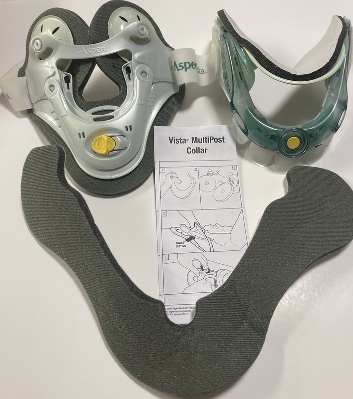Aspen Vista MultiPost Adjustable Neck Brace Cervical Support Plastic Foam Gray