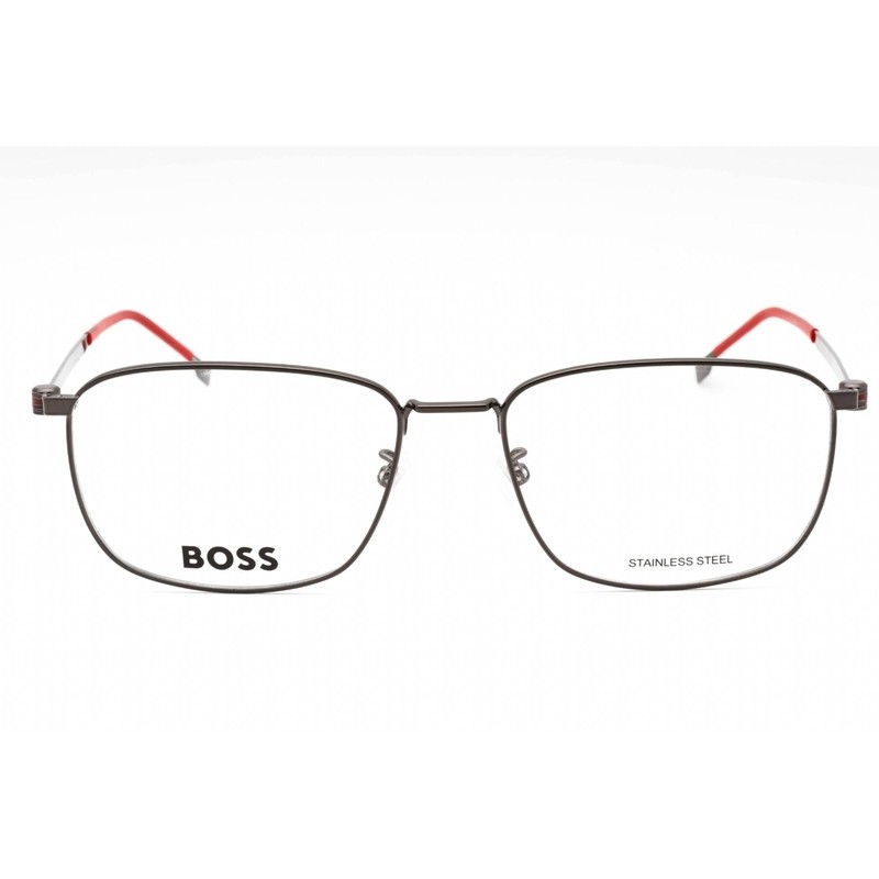 Hugo Boss Men's Eyeglasses Dark Ruthenium Rectangular Frame BOSS 1362/F 0KJ1 00 gallery