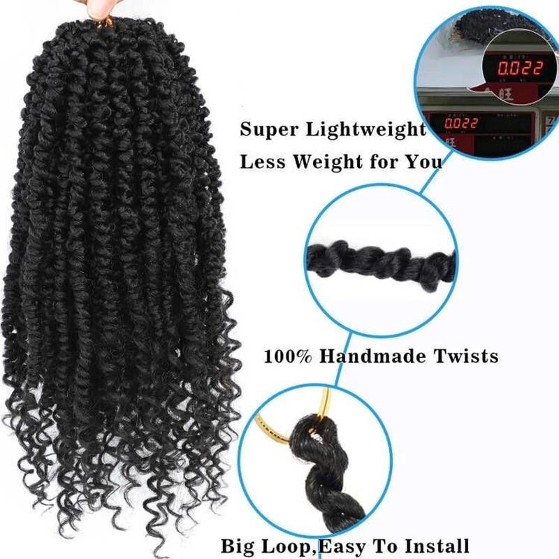 Passion Twist Crochet Hair,12 Inch 9 Packs Pretwisted Passion Twist Hair, Sof... gallery