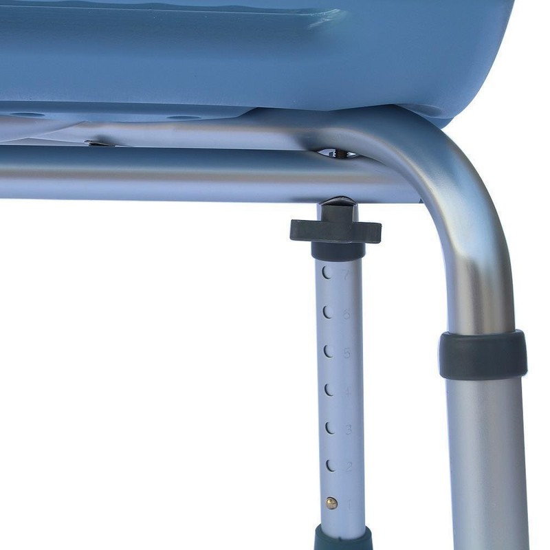 7 Height Adjustable Bath Shower Chair Medical Bench Bathtub Stool Seat Anti-Slip gallery
