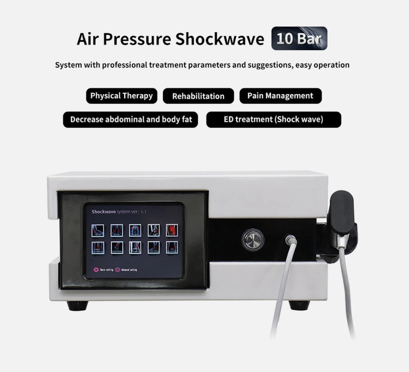 Shockwave Therapy Machine Radial Pneumatic Shock Wave ED Treatment Pain Relief gallery