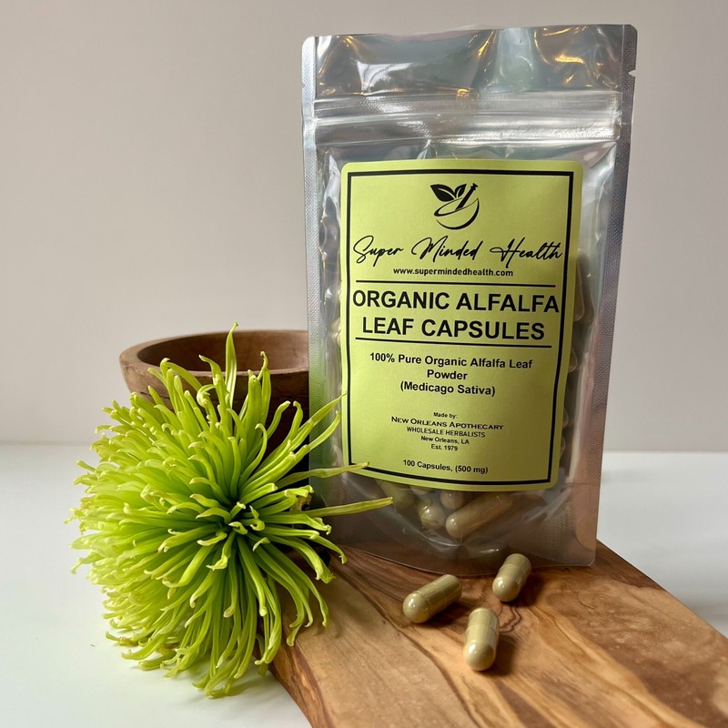 Alfalfa Leaf Powder Capsules 100% Pure Organic (Medicago Sativa) 500mg gallery