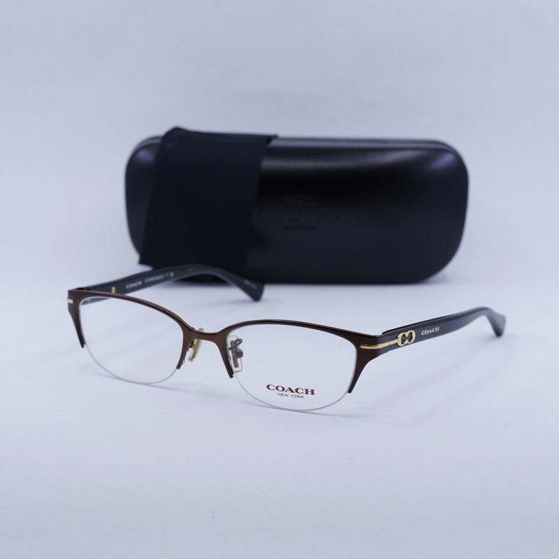 Coach HC5058 9199 Satin Dark Brown/Dark Havana 49mm Eyeglasses New Authentic