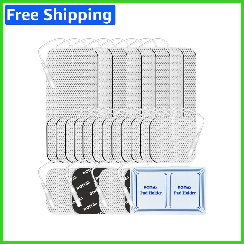 Reusable TENS Pads 24 Pack – 30 Uses, Compatible with TENS 7000 and More