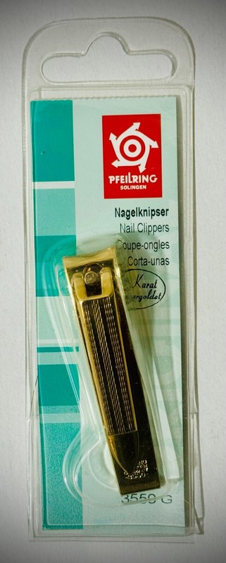 Pfeilring 3550G Nail Clippers (6 cms / 2.4 ins) – Gold Plated – Made in Germany