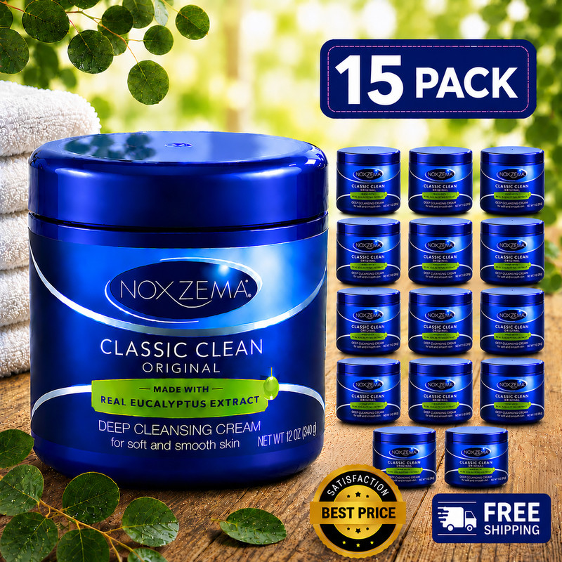 Noxzema Deep Cleansing Cream 2 Oz Face Cleanser Eucalyptus Oil 15 Pack