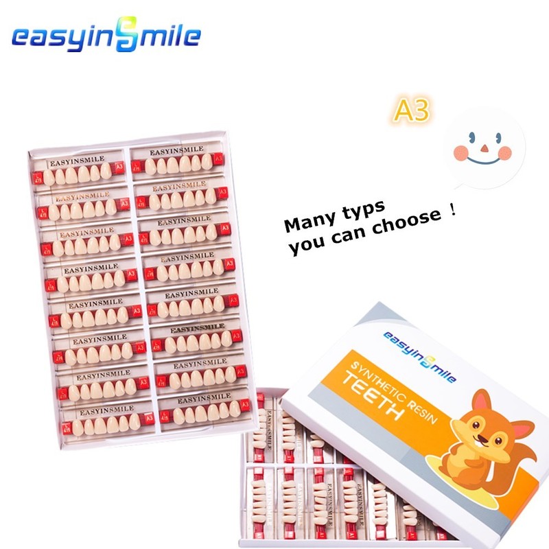 Easyinsmile Acrylic Resin Teeth Full Set /Anterior /Posterior Dentistry Shade A3