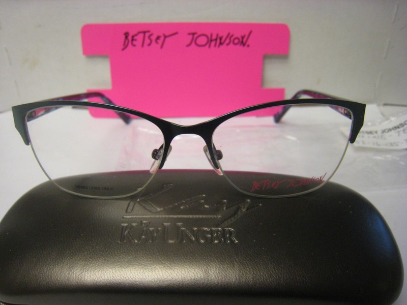 BETSEY JOHNSON WOMANS EYEGLASSES SHINE in TEA 53-16-135 MM 37V W/Generic Case