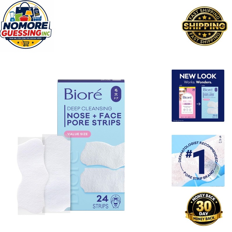 24 Count Deep Cleansing Strips for Effective Blackhead Treatment & Unclogging