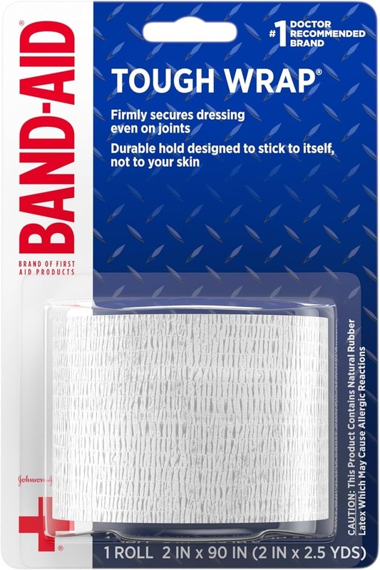 Flexible & Lightweight Band-Aid Tough Wrap for Active Wound Care, 2" x 2.5 Yards gallery