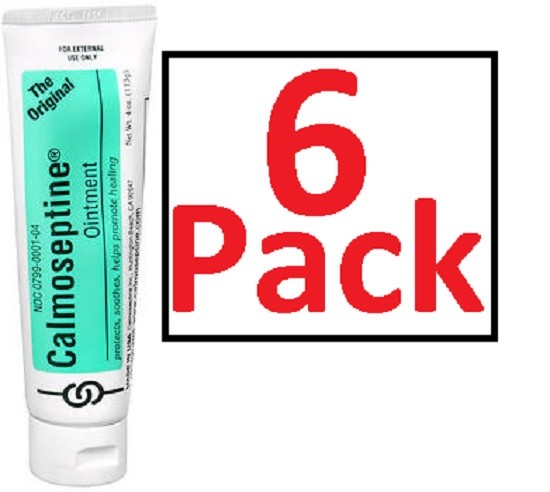 Calmoseptine Diaper Rash Ointment Tube - 4 Oz - (6 Pack) Always FRESH !
