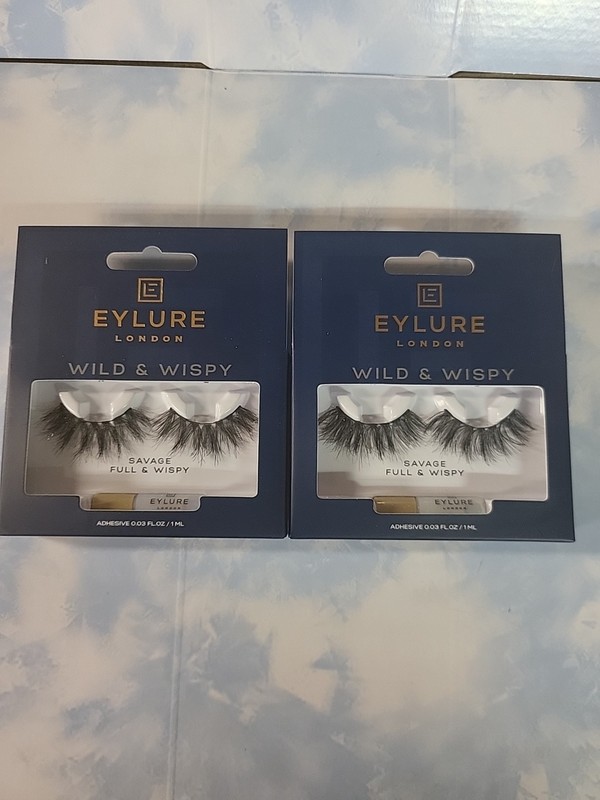 Lot Of 2 EYLURE London Wild & Wispy False Eye Lashes 1 Pr Each