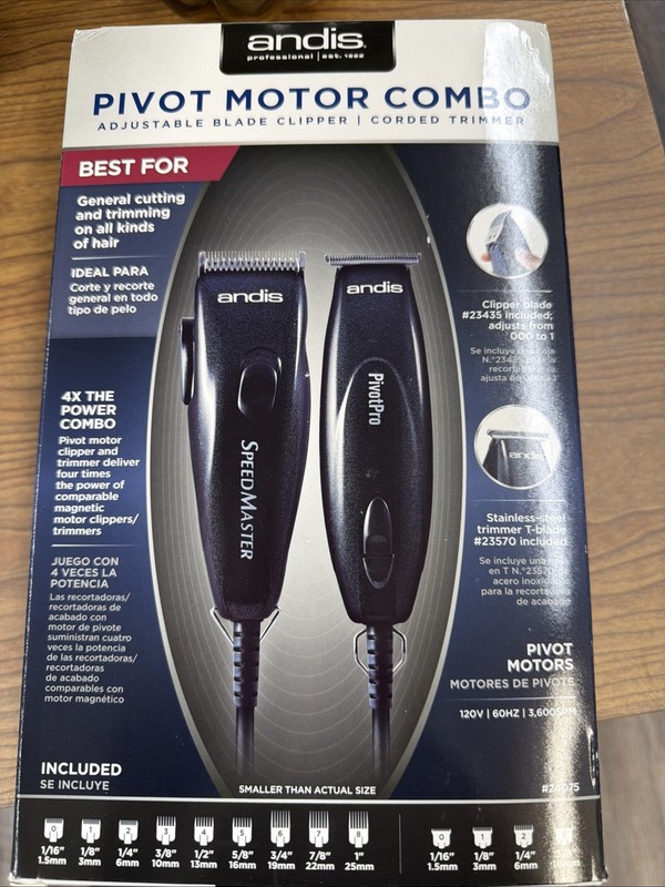 Andis Pivot Motor Combo_Adjustable_Blade Clipper & Trimmer_#24075*