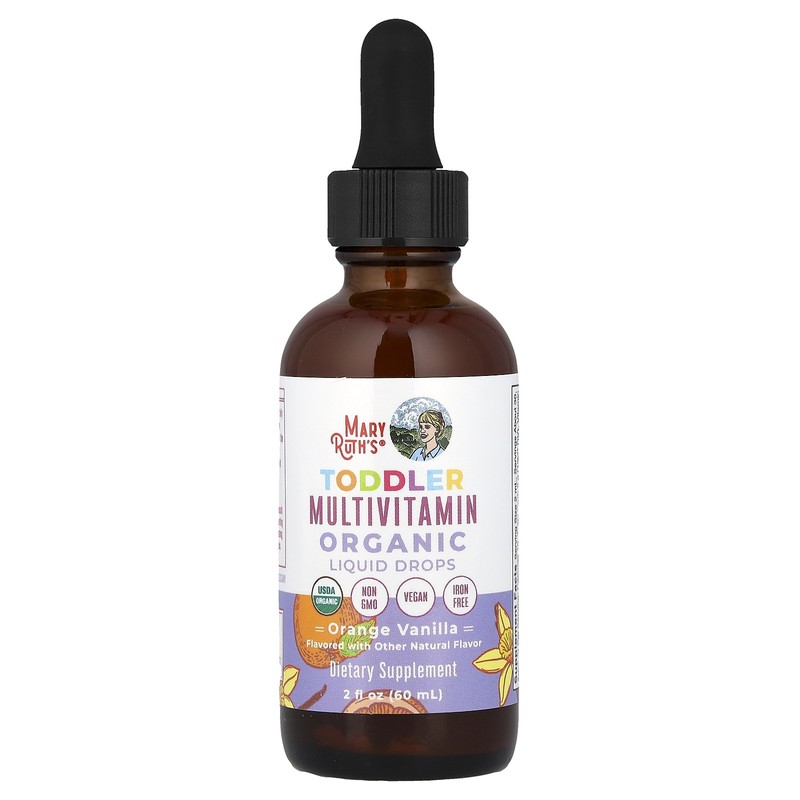 Organic Toddler, Multivitamin Liquid Drops, 1-3 Years, Orange Vanilla, 2 fl oz gallery