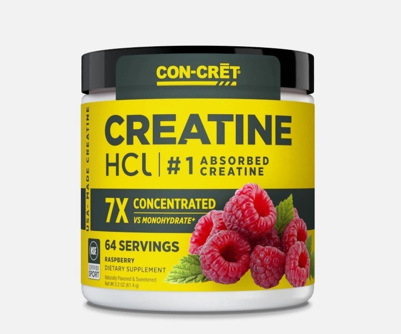 CON-CRET Creatine HCl Powder | Muscle, Cognitive, Cellular Energy 64 Servings