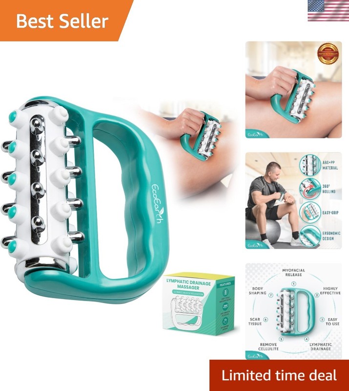 Myofascial Release Cellulite Massager Green – Portable Lymphatic Drainage Roller