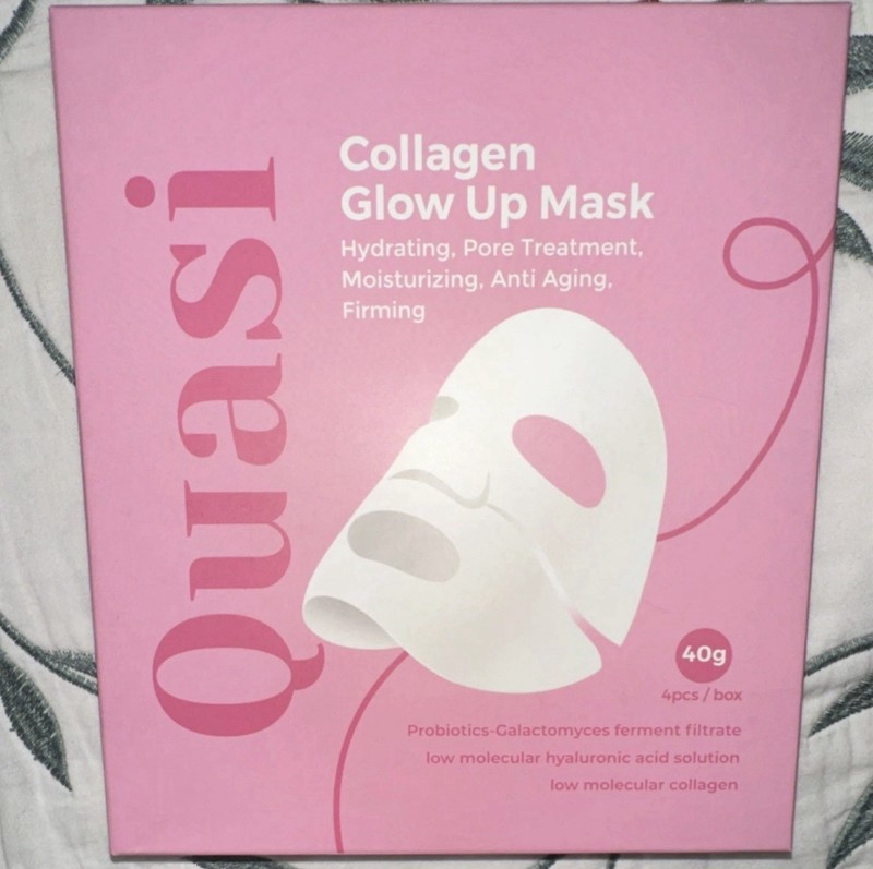Quasi Collagen Glow Up Hydrogel Face Mask 40g 4pcs/Box Collagen HA