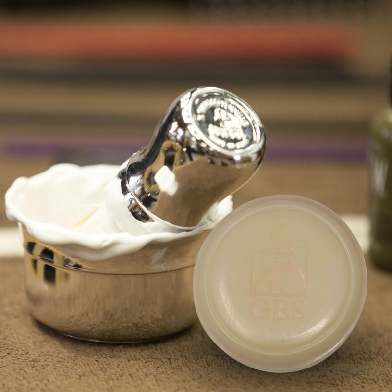 G.B.S Men's Sandalwood Shaving Soap for sensitive skin Shea Butter Glycerin 3oz gallery