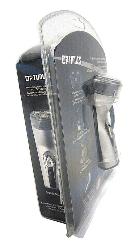 Optimus 50035 Head Rotary Rechargeable Wet/dry Shaver (Clear)- Refurbished gallery