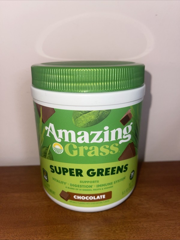 Amazing Grass Greens Superfood Chocolate Drink Powder 8 5 oz 240g All-Natural