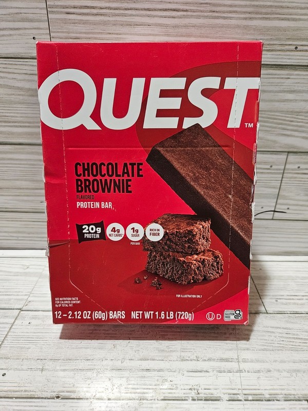 Quest Chocolate Brownie 20g 12 Protein Bars 2.12 OZ each 10/2026