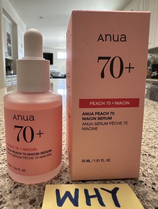 ANUA PEACH 70+ NIACIN SERUM 1oz /30mL FULL SZ EXP 9/2027 SEALED BOX BRIGHTENING