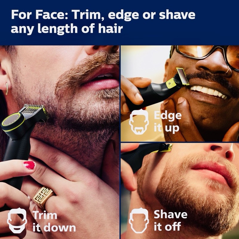 Philips Norelco OneBlade 360 Pro Face + Body Hybrid Electric Trimmer + 4x Blades gallery