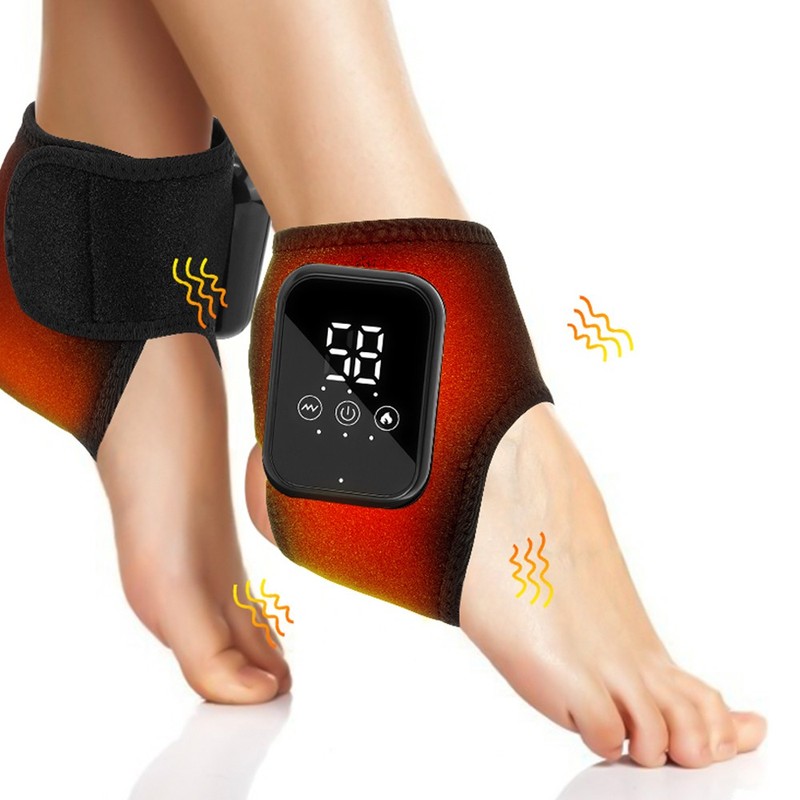 2pk Electric Foot Ankle Massager Heating Vibration & Hot Compression Pain Relief