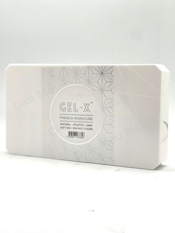 Apres GEL-X FRENCH MANICURE ✨ NATURAL STILETTO LONG 🔥SOFT GEL 330 PCS 10SIZES