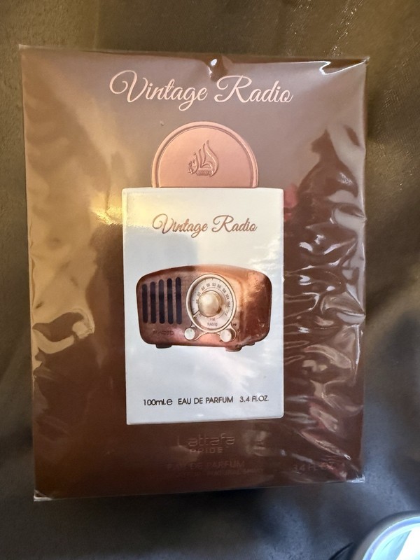 Lattafa Vintage Radio Eau de Parfum Spray Regular Size 3.4 fl oz