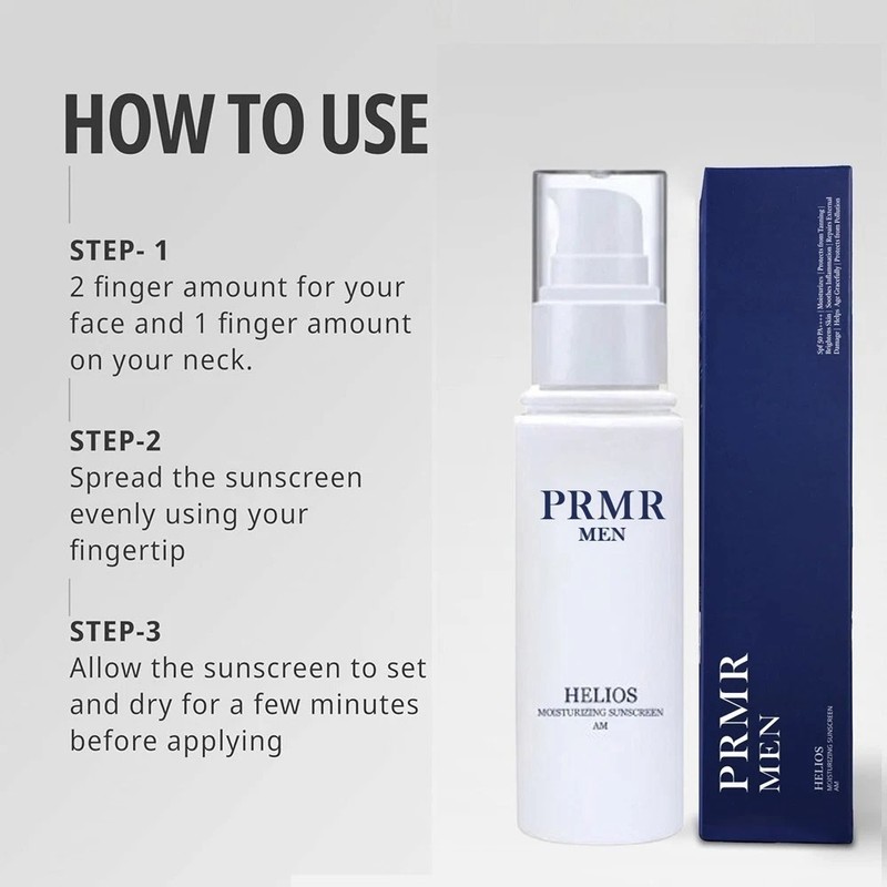 PRMR MEN Helios Moisturizing Sunscreen AM - SPF 50 PA++++ | ( Pack of 1 to 5) gallery
