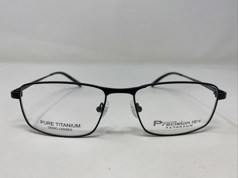 Precision Eyewear 164 Matte Black 55-17-140 Metal Full Rim Eyeglasses Frame 184Y