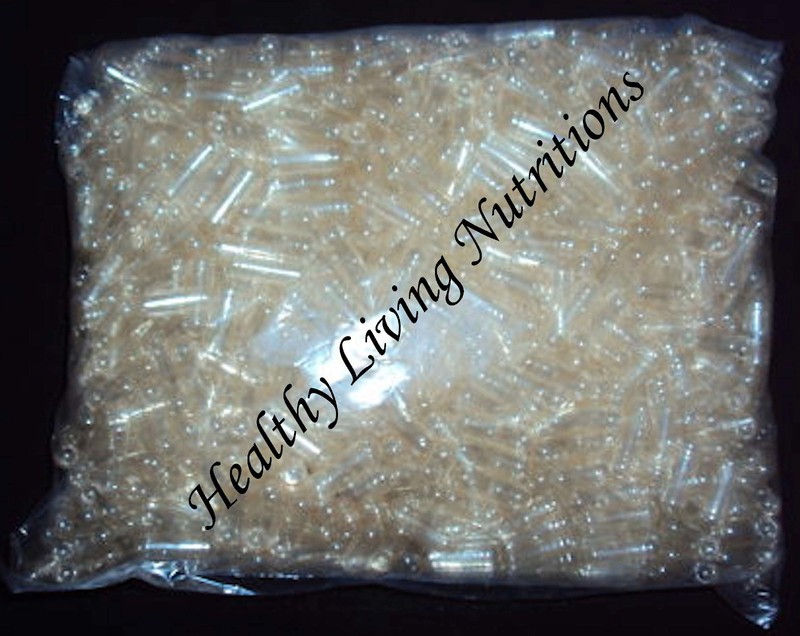 500 EMPTY gel GELATIN CAPSULES ~SIZE 1 ~BULK (Kosher)