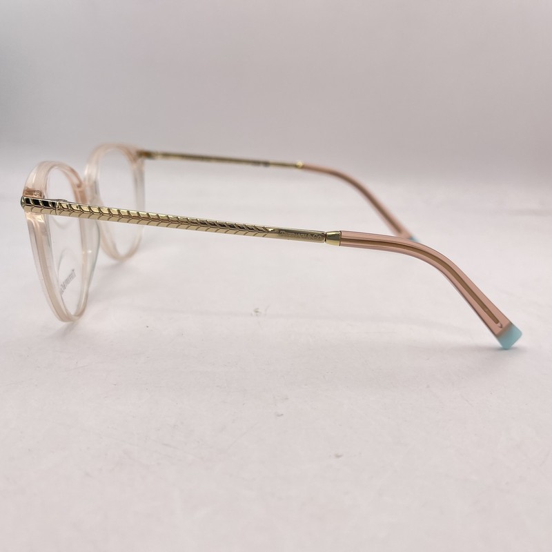 Tiffany & Co Womens Round Phantos Thin Eyeglasses TF2209 Transparent Nude gallery