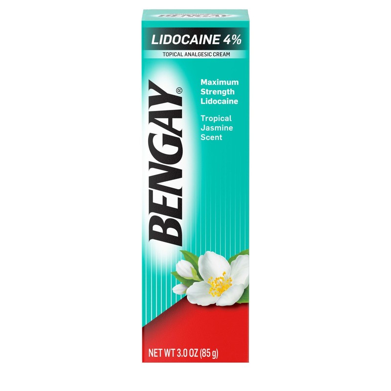 Pain Relieving Lidocaine Cream, Non-Greasy Topical Analgesic with The Maximum