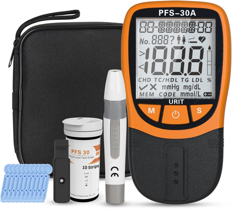 5 In1 Blood Lipid Meter Analyzer Cholesterol Triglycerid With 10pcs Strips