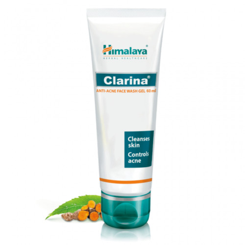 Himalaya Clarina Anti Acne Face Wash Gel (60 ml) Controls Acne & Cleanses Skin