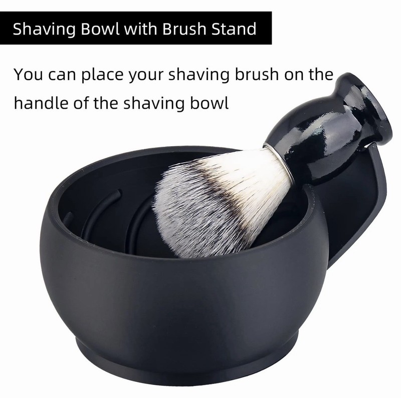 3D Printed PLA Plastic Shaving Soap Bowl Cup Ridges Ripples Mug with Brush Stand gallery