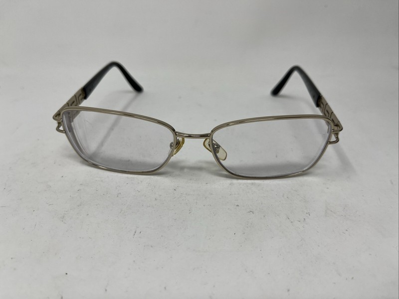 VERSACE MOD 1229-B 1252 55-16-140 GOLD BLACK EYEGLASSES VY28
