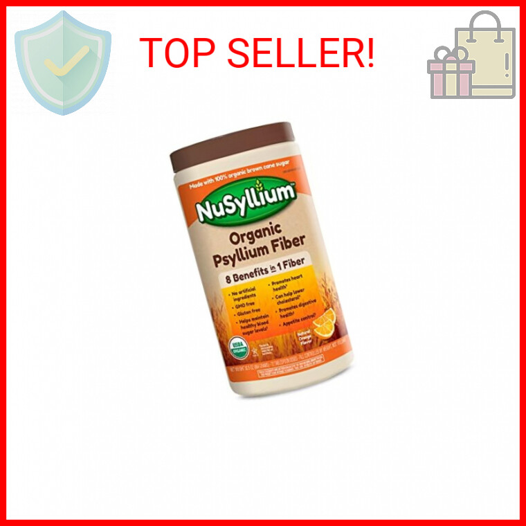 Psyllium Husk Powder, USDA Organic, 30.5 Oz, Dietary Fiber Supplement with Brown