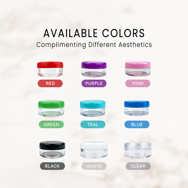 25 Pieces 5 Gram/5ML Plastic Makeup Cosmetic Lotion Cream Sample Jar Containers gallery