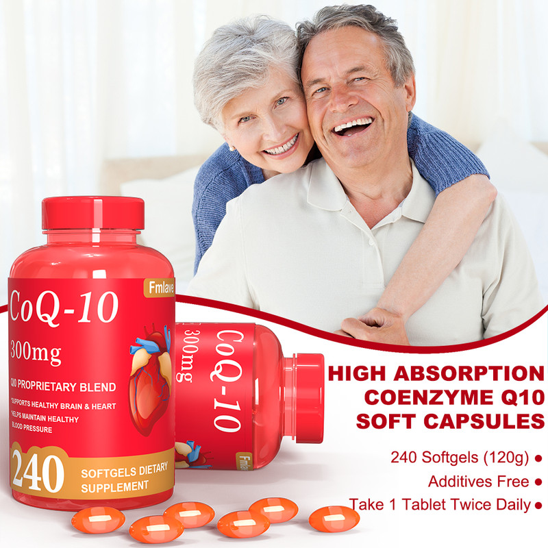 CoQ-10 300mg 240 Softgels Coq10 Co Q10 Coenzyme Heart Support NON GMO Free Ship gallery