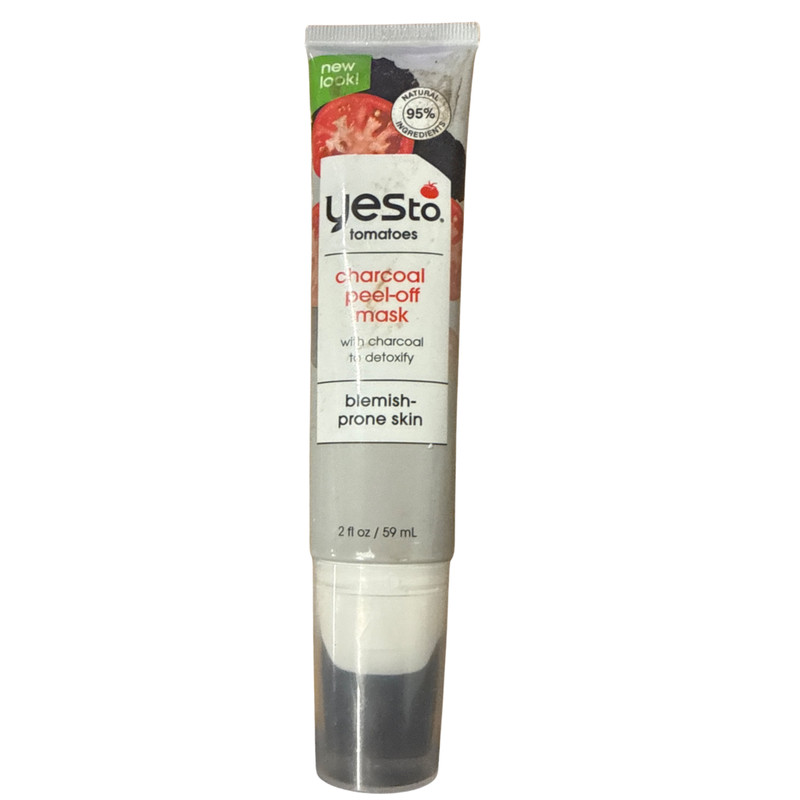 Yes To Tomatoes Charcoal Peel-Off Mask 2oz Detox Blemish Prone Skin New
