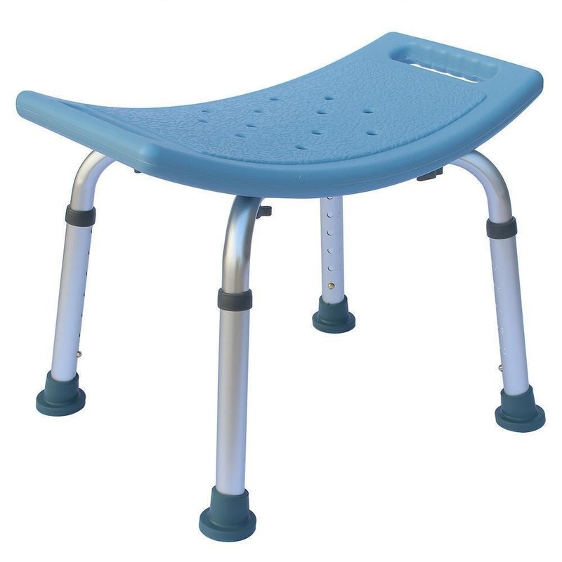 7 Height Adjustable Bath Shower Chair Medical Bench Bathtub Stool Seat Anti-Slip