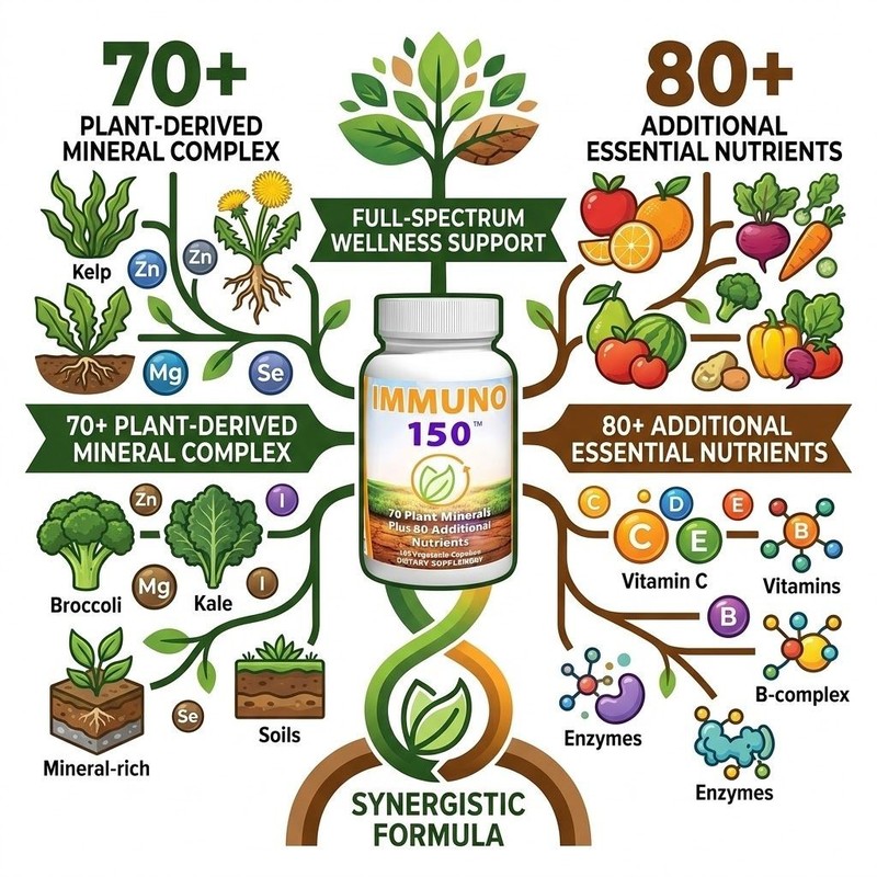 Immuno 150 Dietary Supplement 150 Vegetable Capsules - 2 Bottles Bundle gallery