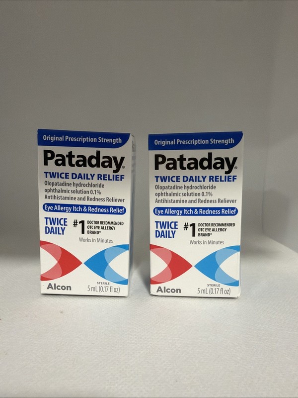 Pataday Eye Allergy Itch Relief Twice Daily 5mL *LOT OF 2* EXP: 08/2027