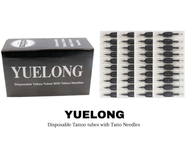 YUELONG Disposable Tattoo tubes with Tattoo Needles (1207RS) – 40 pieces.