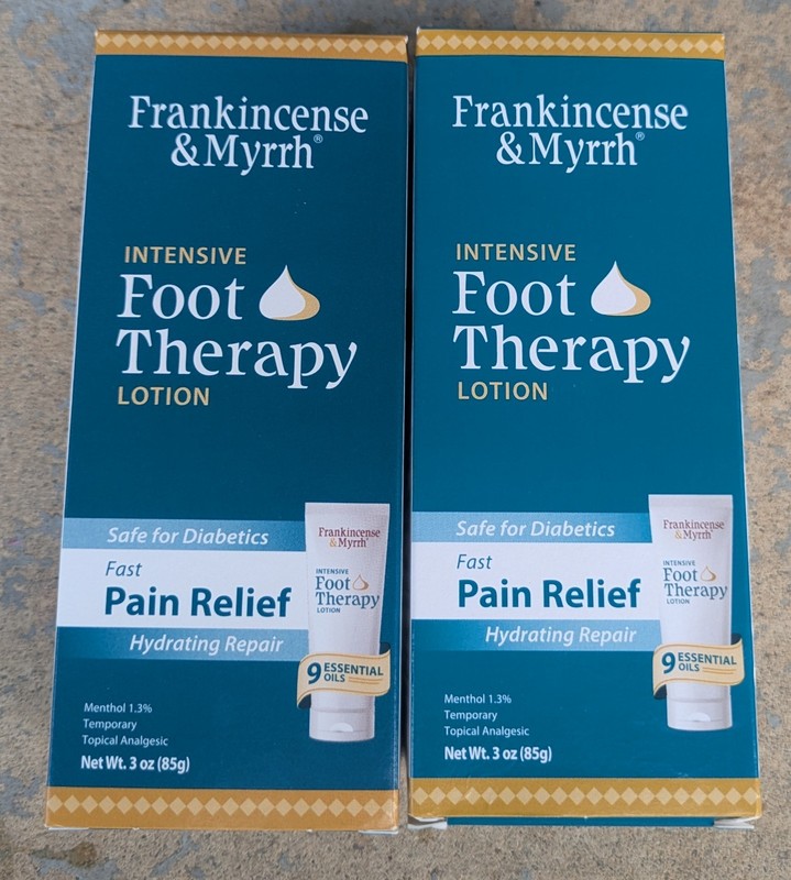 2 Frankincense & Myrrh Intensive Foot Therapy Lotion Menthol EXP 8/26 & 9/26