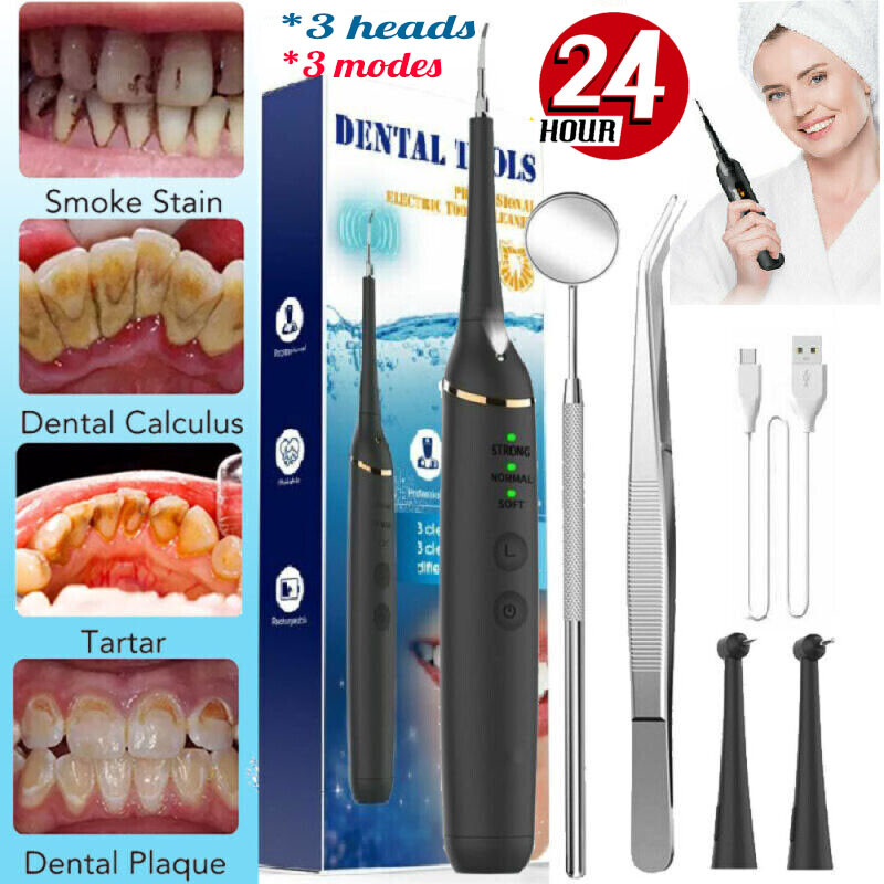 Electric Tooth Cleaner Ultrasonic Dental Scaler Tartar Plaque Calculus Remover