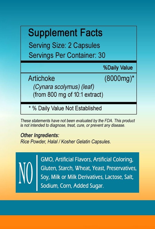 Best Natural Artichoke Extract Capsules - 8000mg - By Sunlight/ gallery